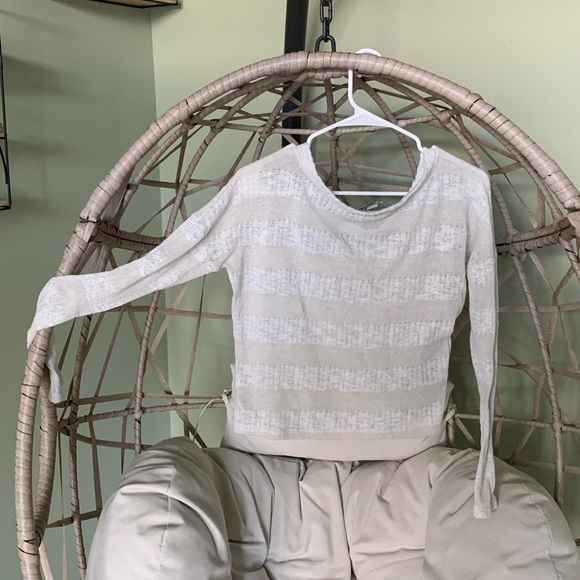 Grunge fairy core lace white long sleeve tops- cottage core sweater - Whimsigoth - Picture 5 of 11